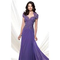 Short Sleeved Lace Gown by Mon Cheri Montage 115974W - Bonny Evening Dresses Online
