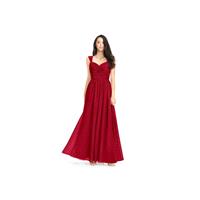 Burgundy Azazie Amya - Floor Length Sweetheart Chiffon Scoop Dress - Charming Bridesmaids Store