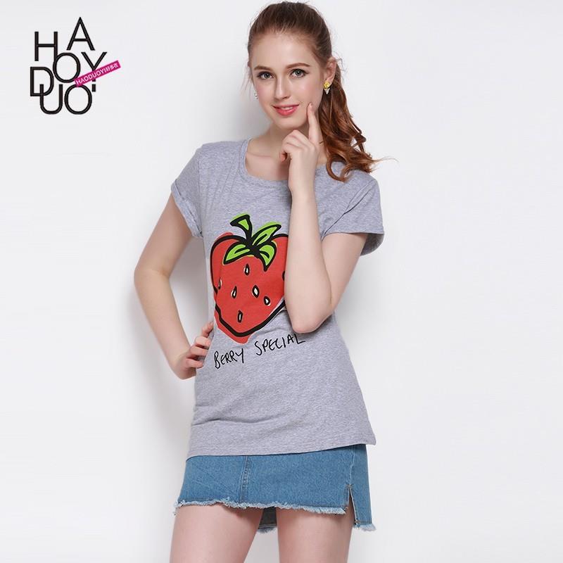 wedding, Strawberry in summer 2017 new stylish slim comfort women printing t shirt - Bonny YZOZO Bou