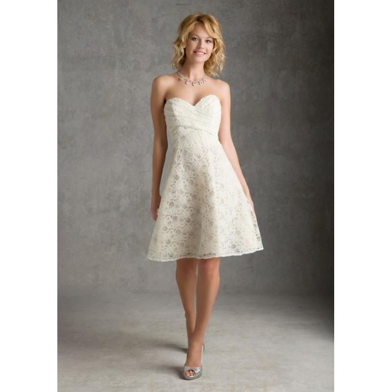 My Stuff, Mori Lee 31034 Short Lace Bridesmaids Dress - Crazy Sale Bridal Dresses|Special Wedding Dr