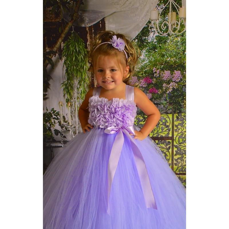 My Stuff, Lavender Hydrangea flower girl tutu dress - Hand-made Beautiful Dresses|Unique Design Clot