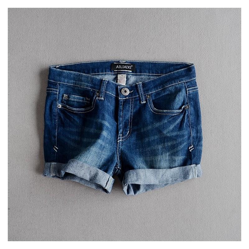 My Stuff, Old School Vogue Frilled Slimming Cowboy Summer Jeans Short - Discount Fashion in beenono