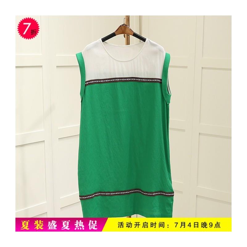 My Stuff, Oversized Vogue Solid Color Scoop Neck Sleeveless Summer Dress - Lafannie Fashion Shop