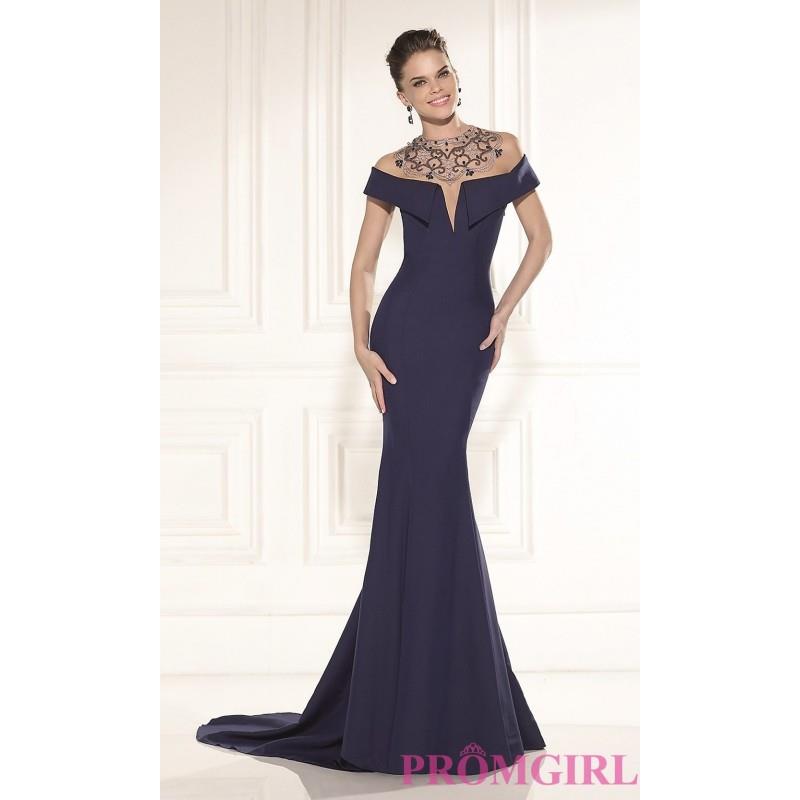 wedding, Tarik Ediz Floor Length Gown 92438 - Brand Prom Dresses|Beaded Evening Dresses|Unique Dress