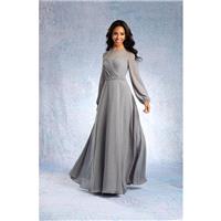 Alfred Angelo 7327L Long Sleeve Chiffon Bridesmaid Dress - Crazy Sale Bridal Dresses|Special Wedding