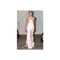 Justina McCaffrey FW14 Dress 1 - Fit and Flare Full Length V-Neck Fall 2014 Justina McCaffrey Pink -