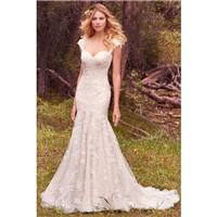 Style Larissa by Maggie Sottero - Fit-n-flare Cap sleeve LaceOrganzaTulle Sweetheart Floor length Dr