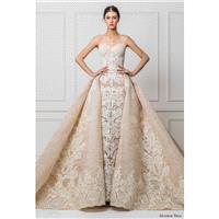 Maison Yeya 2017 Royal Train Nude Sweet Sleeveless Ball Gown Lace Winter Sweetheart Appliques Hall W