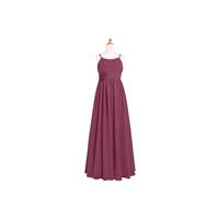 Mulberry Azazie Astrid JBD - Chiffon Scoop Floor Length Back Zip Dress - Simple Bridesmaid Dresses &