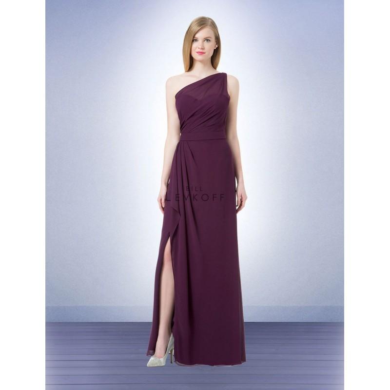 My Stuff, Bill Levkoff 1203 Illusion One Shoulder Bridesmaid Gown - Brand Prom Dresses|Beaded Evenin