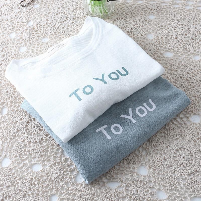 My Stuff, Simple Sweet Fresh Student Style Agaric Fold Short Sleeves Tulle Cotton Alphabet T-shirt -