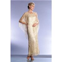 Soulmates - C12002X Queen Signature Beaded Tank Dress With Shawl - Designer Party Dress & Formal Gow