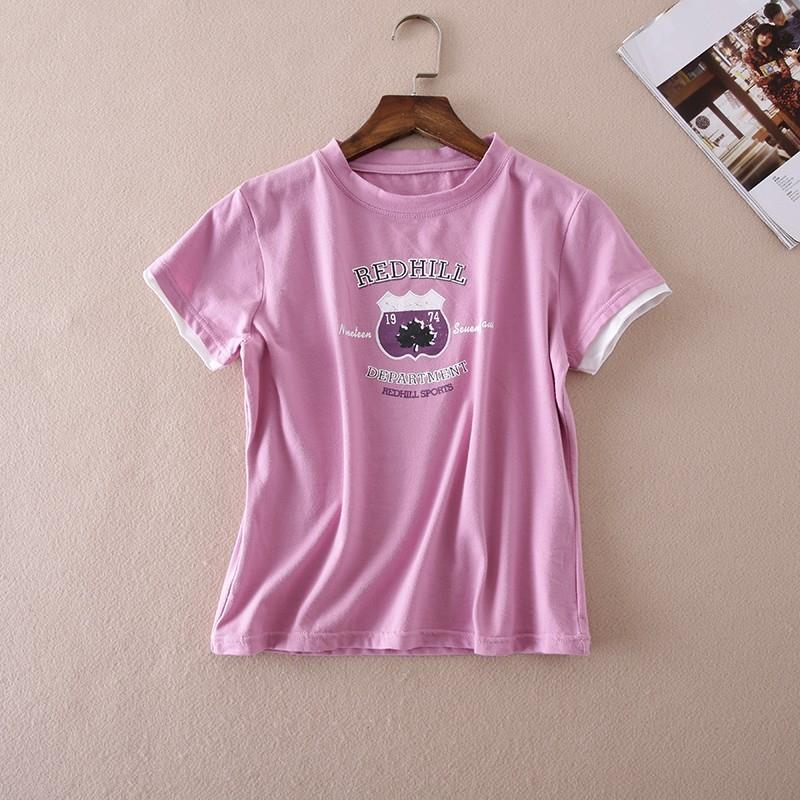 My Stuff, Printed Cotton Summer Comfortable Casual Short Sleeves T-shirt - Lafannie Fashion Shop