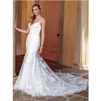 Casablanca Bridal 2018 2313 Marley Spaghetti Straps Chapel Train Elegant Fit & Flare Ivory Appliques