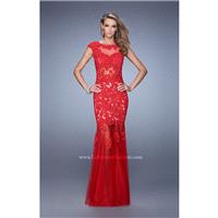Black/Nude Gigi 21318 - Mermaid Sleeves Lace Sheer Dress - Customize Your Prom Dress
