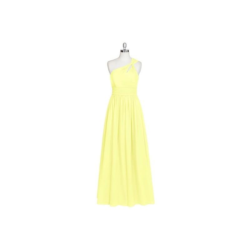 My Stuff, Daffodil Azazie Vanessa - Back Zip One Shoulder Floor Length Chiffon - Simple Bridesmaid D