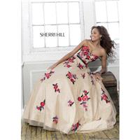 Sherri Hill 21340 Floral Embroidered  Prom Dress - Crazy Sale Bridal Dresses|Special Wedding Dresses