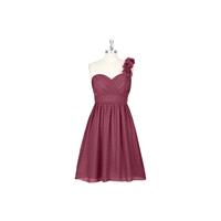 Mulberry Azazie Alyssa - Chiffon Knee Length Sweetheart Strap Detail Dress - Charming Bridesmaids St