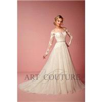 Eternity Bride Style AC502 by Art Couture - Ivory  White  Champagne Lace  Tulle Floor Wedding Dresse