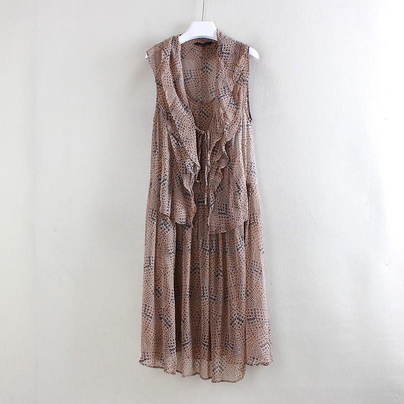 My Stuff, Sleeveless Mulberry Silk Summer Frilled Dress - Lafannie Fashion Shop