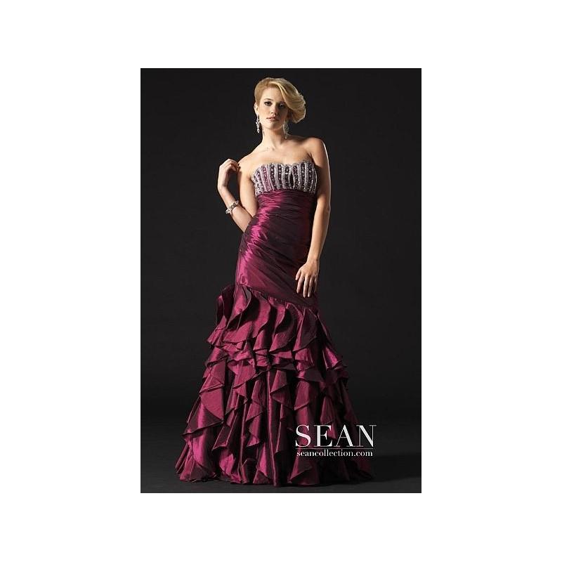 My Stuff, Sean Couture Beaded Ruffle Prom Dress 70565 - Brand Prom Dresses|Beaded Evening Dresses|Ch