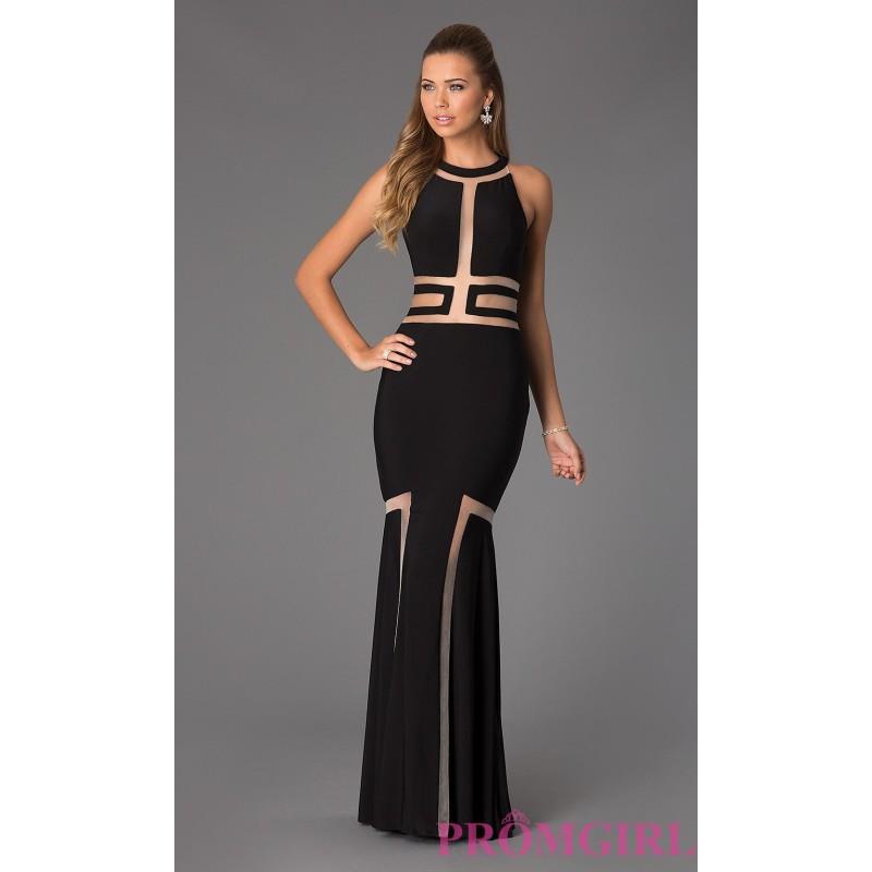 My Stuff, Floor Length Sleeveless Illusion JVN by Jovani Dress - Brand Prom Dresses|Beaded Evening D