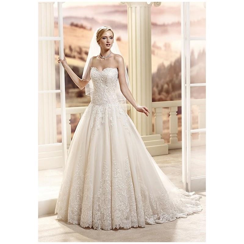 My Stuff, Eddy K EK1039 - Sweetheart Natural Floor Semi-Cathedral Lace Lace - Formal Bridesmaid Dres