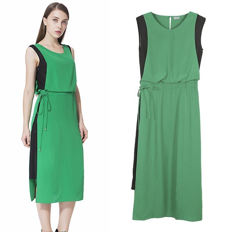 My Stuff, Must-have Contrast Color Sleeveless Summer Dress - Lafannie Fashion Shop