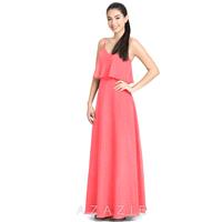 Watermelon Azazie Desiree - Simple Bridesmaid Dresses & Easy Wedding Dresses