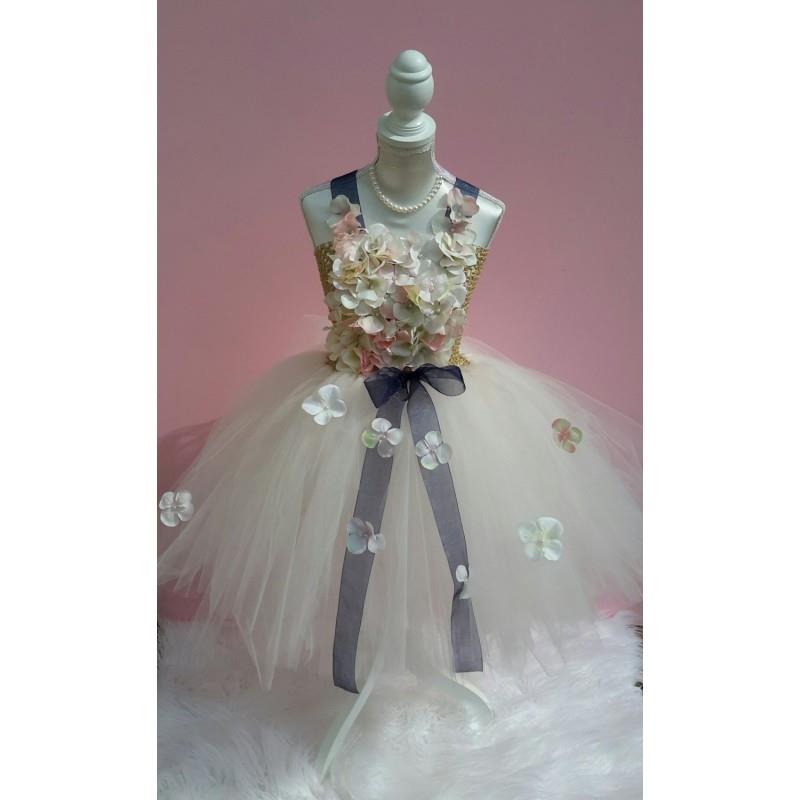 wedding, Hydrangea Flowergirl Dress - Hand-made Beautiful Dresses|Unique Design Clothing