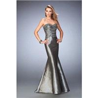 GiGi - 22721 Strapless Metallic Taffeta Mermaid Gown - Designer Party Dress & Formal Gown