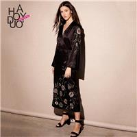 Vogue Embroidery Kimono Floral Fall Tie Dress - Bonny YZOZO Boutique Store