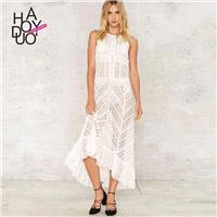 Fall 2017 women new fashion wave perspective strappy lace dress - Bonny YZOZO Boutique Store