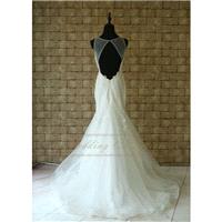 Mermaid Wedding Dress with Beading Sweetheard Neckline Garden Bridal Dress - Hand-made Beautiful Dre