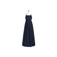 Dark_navy Azazie Astrid JBD - Scoop Back Zip Floor Length Chiffon Dress - Simple Bridesmaid Dresses