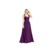 Grape Azazie Cameron - Sweetheart Chiffon Floor Length Back Zip Dress - Simple Bridesmaid Dresses &