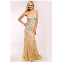 Jovani JVN22460 Multicolored Lace Sheath Silhouette Puddle Train - 2018 New Wedding Dresses