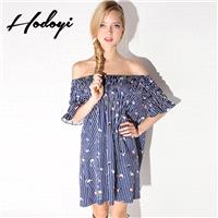 2017 summer styles dresses sexy neck Flamingo print tube top dress similar to this - Bonny YZOZO Bou