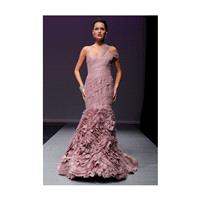 Rivini - Fall 2012 - Chrysanthia One-Shoulder Purple Silk Organza Mermaid Wedding Dress with Ruffle