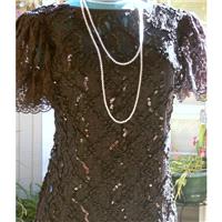 Black sheer christmas party dress size 16 plus size - Hand-made Beautiful Dresses|Unique Design Clot
