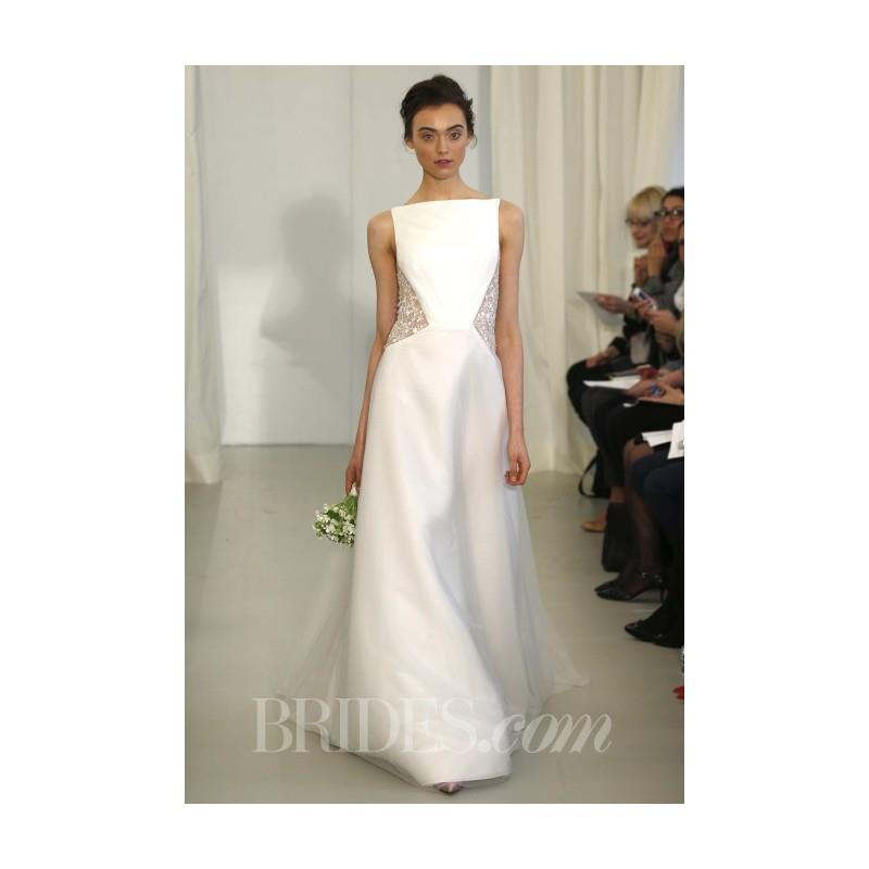 My Stuff, Angel Sanchez - Spring 2014 - Style N10002 Silk Wedding Dress with Bateau Neckline - Stunn