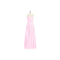 Candy_pink Azazie Milagros - Sweetheart Back Zip Floor Length Chiffon Dress - Charming Bridesmaids S