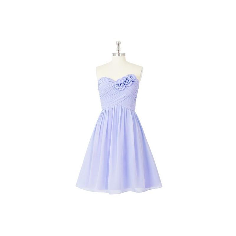 My Stuff, Lavender Azazie Kelsey - Sweetheart Knee Length Chiffon Back Zip Dress - Simple Bridesmaid