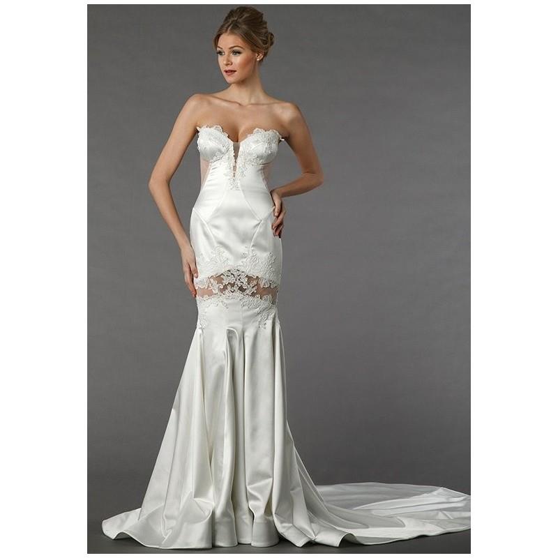 My Stuff, Pnina Tornai for Kleinfeld 4367 - Sheath Sweetheart Natural Floor Chapel Satin - Formal Br