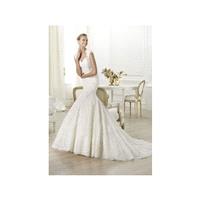 Vestido de novia de Pronovias Modelo LETHA - 2014 Sirena Halter Vestido - Tienda nupcial con estilo