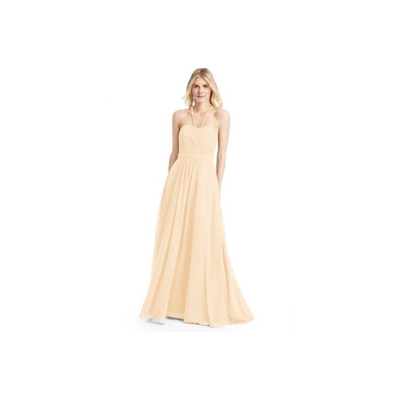 wedding, Peach Azazie Felicity - Chiffon Sweetheart Floor Length Back Zip Dress - Simple Bridesmaid