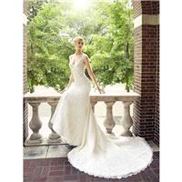 Val Stefani Spring/Summer 2017 HAZEL D8123 Chapel Train Appliques V-Neck Elegant Ivory Mermaid Open