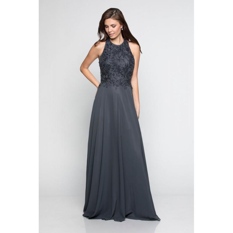 My Stuff, Milano Formals - E2247 Embellished Jewel A-line Dress - Designer Party Dress & Formal Gown