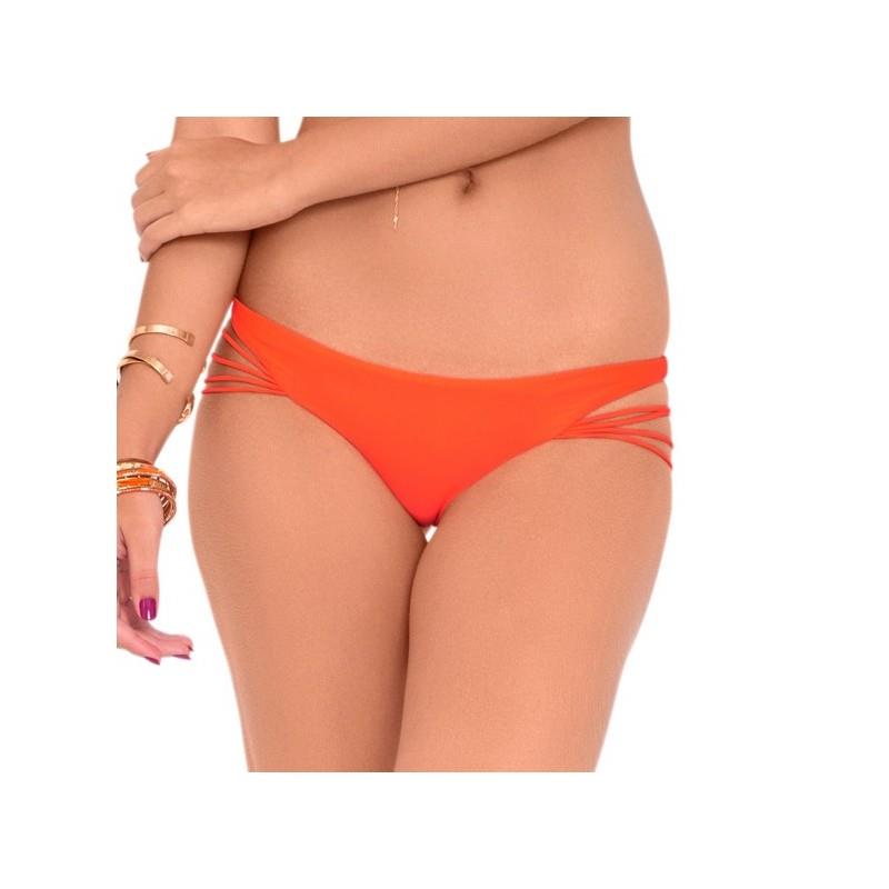 My Stuff, Luli Fama - Verano De Rumba Strappy Buns Out Bottom in Flame (L401555) - Designer Party Dr