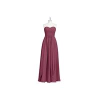 Mulberry Azazie Jasmine - Floor Length Sweetheart Back Zip Chiffon Dress - Simple Bridesmaid Dresses